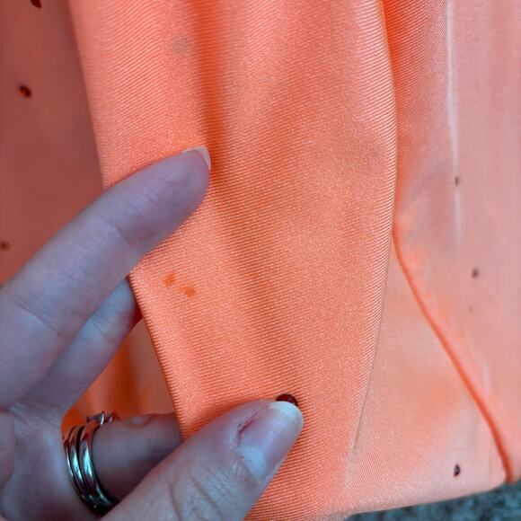 Panoply Orange Fitted Beaded Spandex One Shoulder Gown Prom Formal 10 - Picture 13 of 16